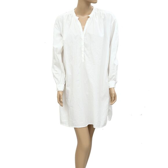 Nili Lotan Najam Short Shirt Mini Dress Long Puff Sleeve Cotton S New 283785 - Picture 4 of 8